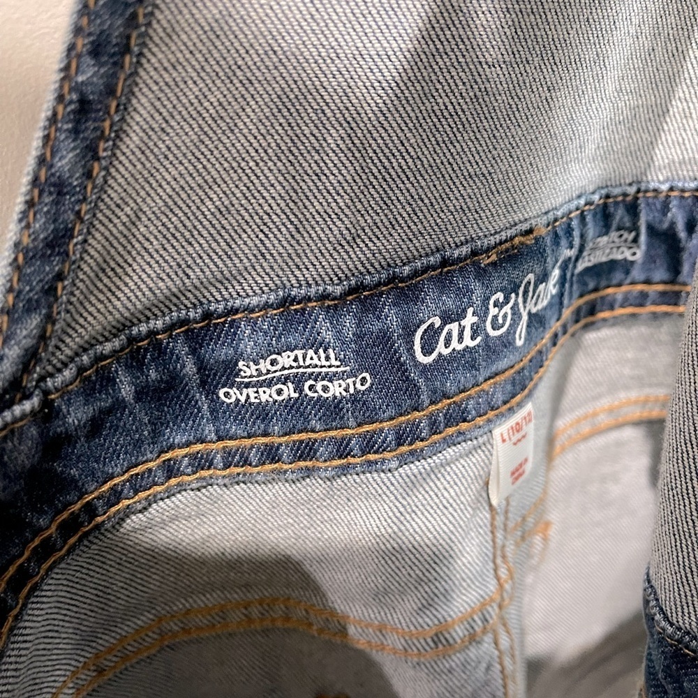 Girls Cat & Jack denim shortall Size 10/12 - Picture 5 of 7
